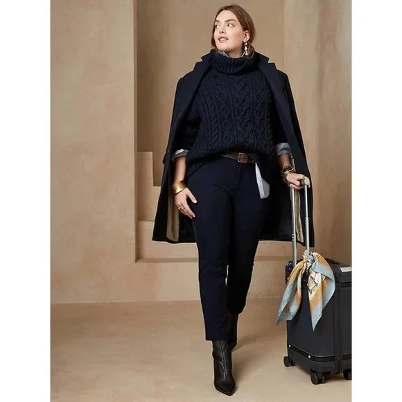 Banana Republic Mid-Rise Skinny Modern Sloan Pant size 8 Navy - Picture 3 of 6